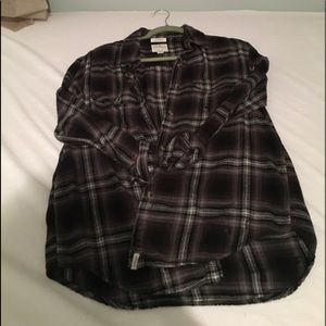 American Eagle destroyed oversized flannel (M)